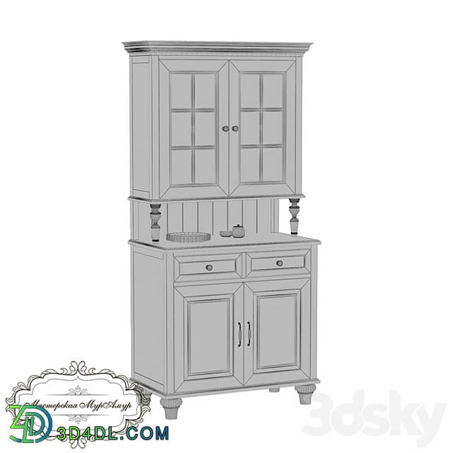 OM. Sideboard Nottingham with turned legs on top 100 200