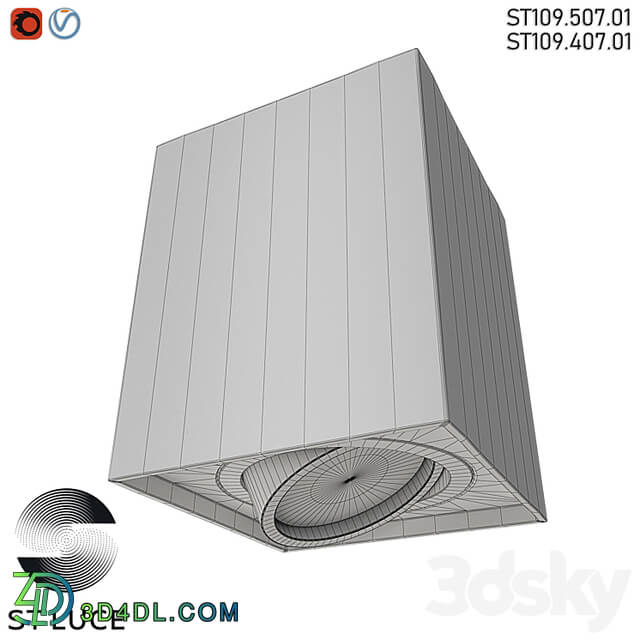 ST109.407.01 Ceiling lamp matte black/white OM