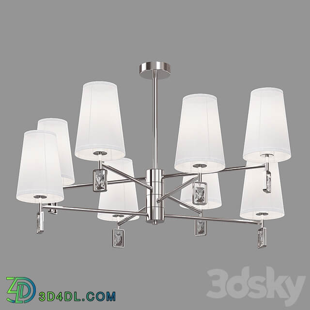 OM Classic chandelier with lampshades Eurosvet 60137/8 Milazzo