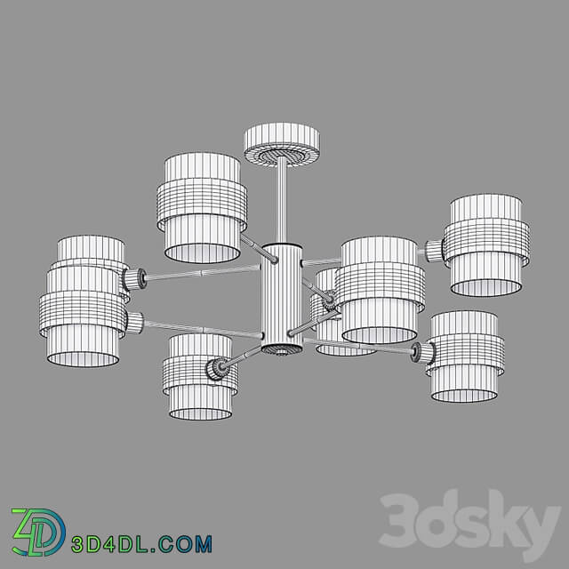 OM Ceiling chandelier with shades Eurosvet 70127/8 Arcada