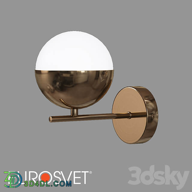 OM Wall lamp with glass shade Eurosvet 70129/1 Nuvola