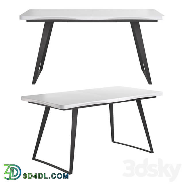 Vermont White folding dining table