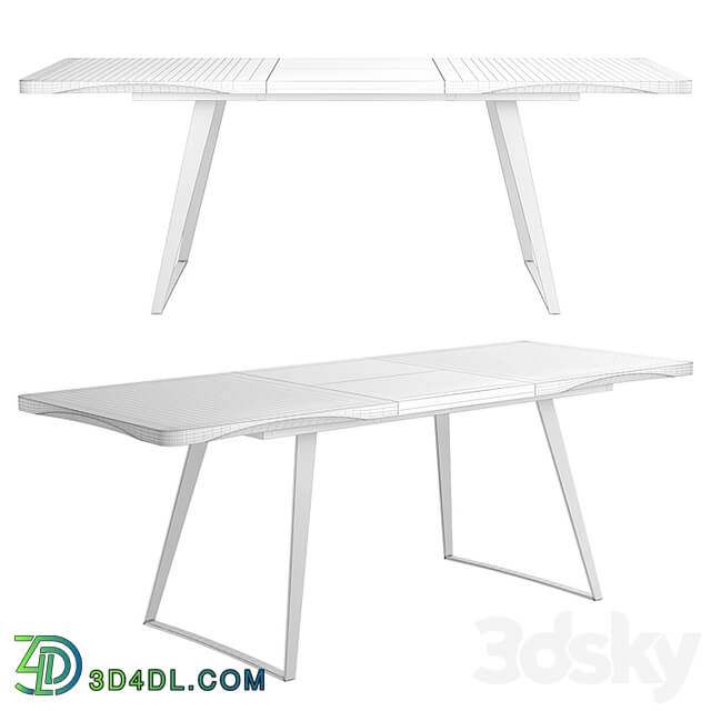 Vermont White folding dining table