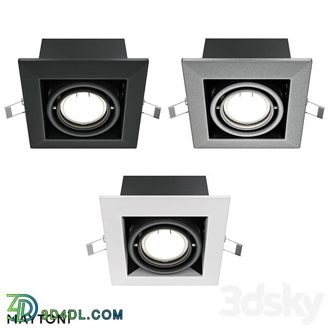 Recessed luminaire Metal Modern DL008 2 01 B;DL008 2 01 S;DL008 2 01 W