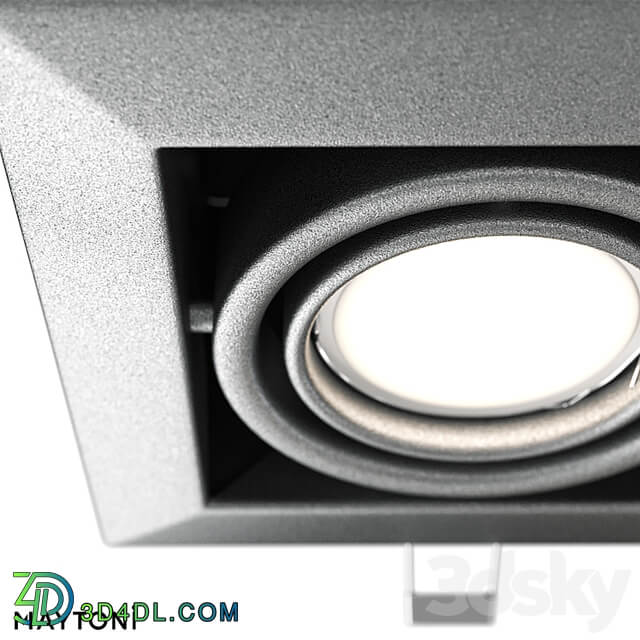 Recessed luminaire Metal Modern DL008 2 01 B;DL008 2 01 S;DL008 2 01 W