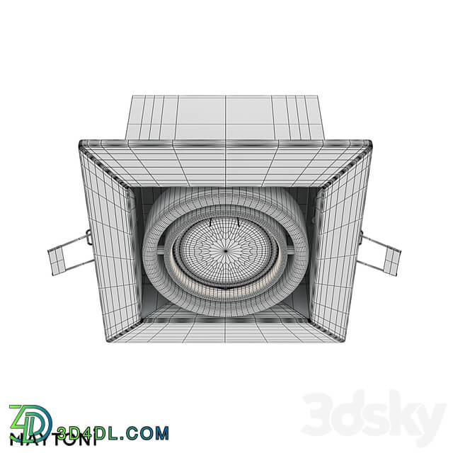 Recessed luminaire Metal Modern DL008 2 01 B;DL008 2 01 S;DL008 2 01 W