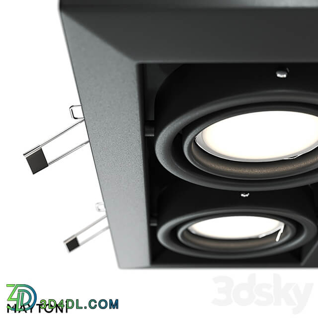 Recessed luminaire Metal Modern DL008 2 02 B; DL008 2 02 S; DL008 2 02 W