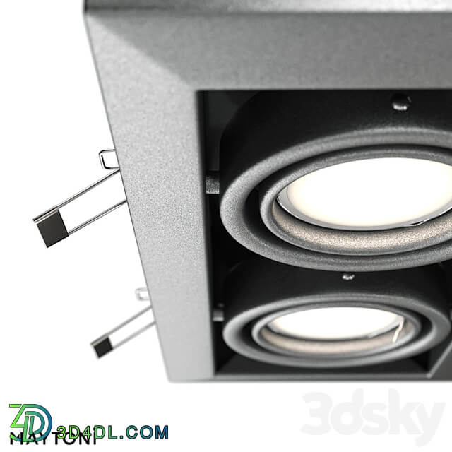 Recessed luminaire Metal Modern DL008 2 02 B; DL008 2 02 S; DL008 2 02 W