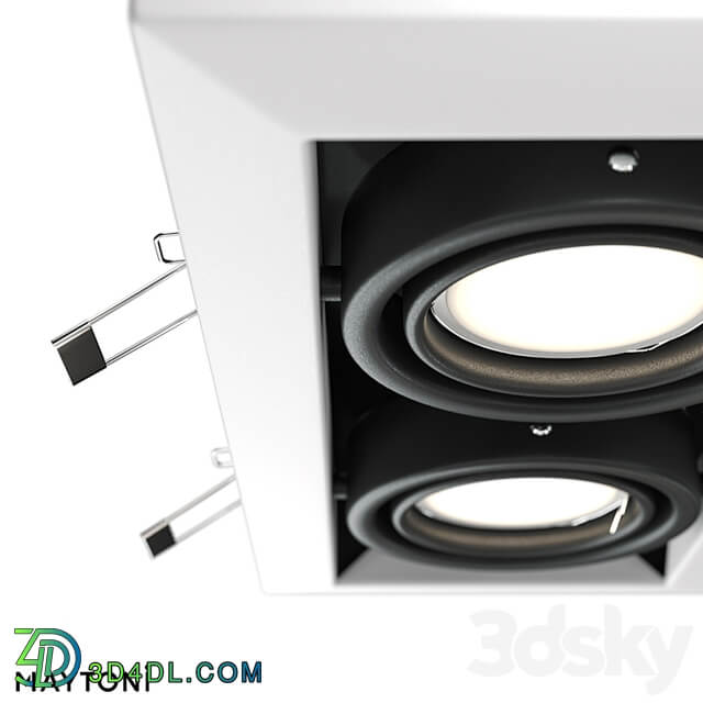 Recessed luminaire Metal Modern DL008 2 02 B; DL008 2 02 S; DL008 2 02 W