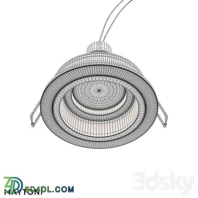 Recessed lamp Atom DL025 2 01B; DL025 2 01W