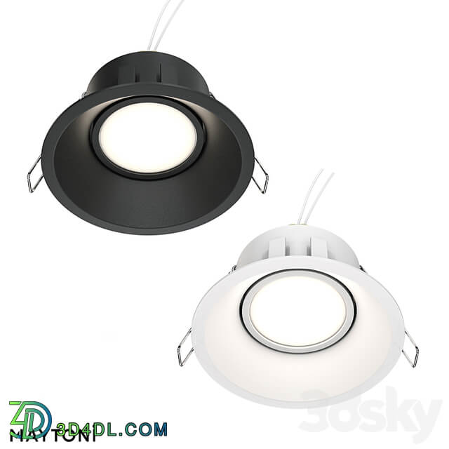 Recessed luminaire Dot DL028 2 01B; DL028 2 01W