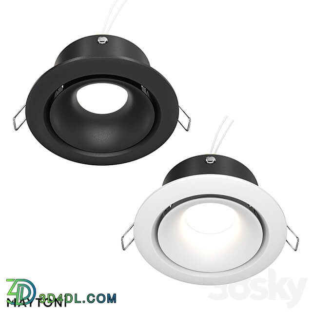 Recessed lamp Yin DL030 2 01B; DL030 2 01W