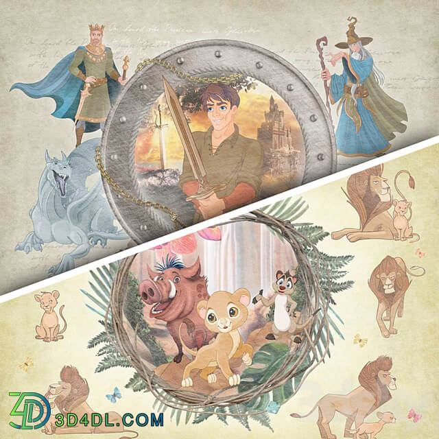 Wallpaper. Collection Fairytales