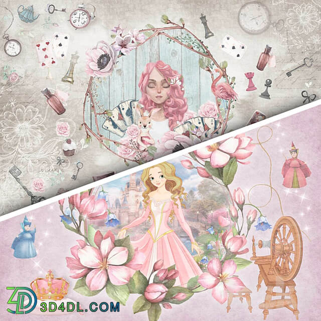 Wallpaper. Collection Fairytales