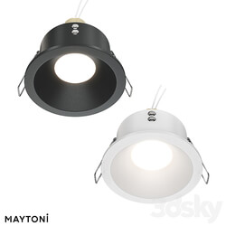 Recessed luminaire Zoom DL032 2 01B;DL032 2 01W 