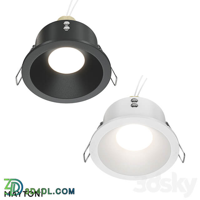 Recessed luminaire Zoom DL032 2 01B;DL032 2 01W