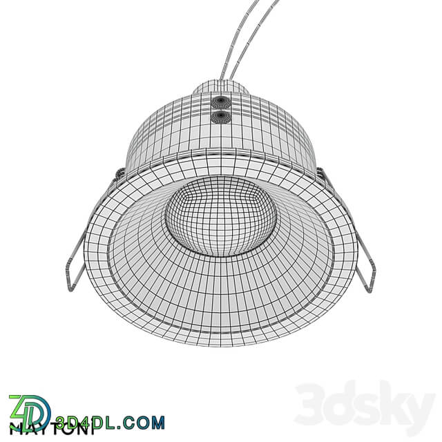 Recessed luminaire Zoom DL032 2 01B;DL032 2 01W