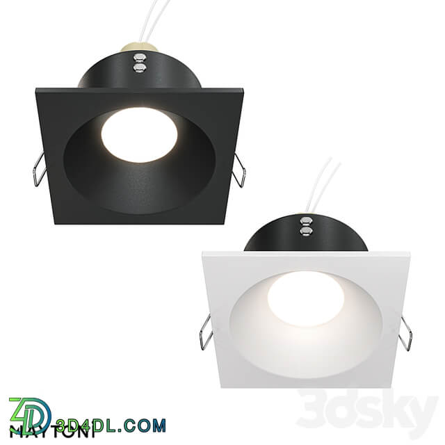 Recessed luminaire Zoom DL033 2 01B; DL033 2 01W