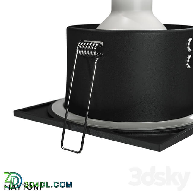 Recessed luminaire Zoom DL033 2 01B; DL033 2 01W