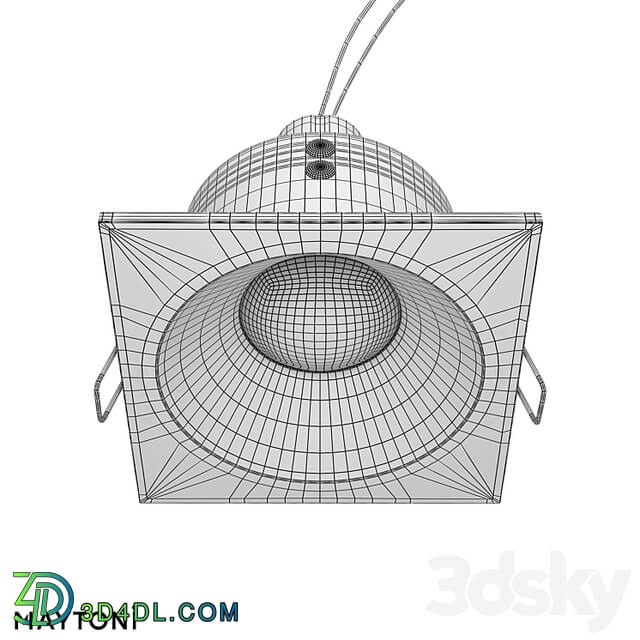 Recessed luminaire Zoom DL033 2 01B; DL033 2 01W