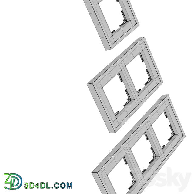 OM Metal frames for sockets and switches Werkel Baguette series (ivory/brass)