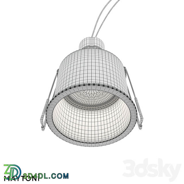 Recessed luminaire Reif DL049 01W; DL049 01WG; DL049 01B