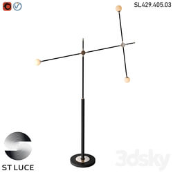 SL429.405.03 Floor lamp ST Luce Black, Gold/White OM 