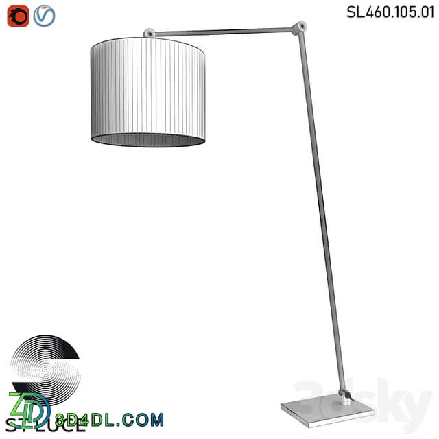 SL460.105.01 Floor lamp ST Luce Chrome/White OM