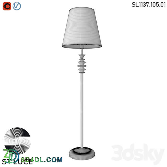 SL1137.105.01 Floor lamp Nickel/White OM