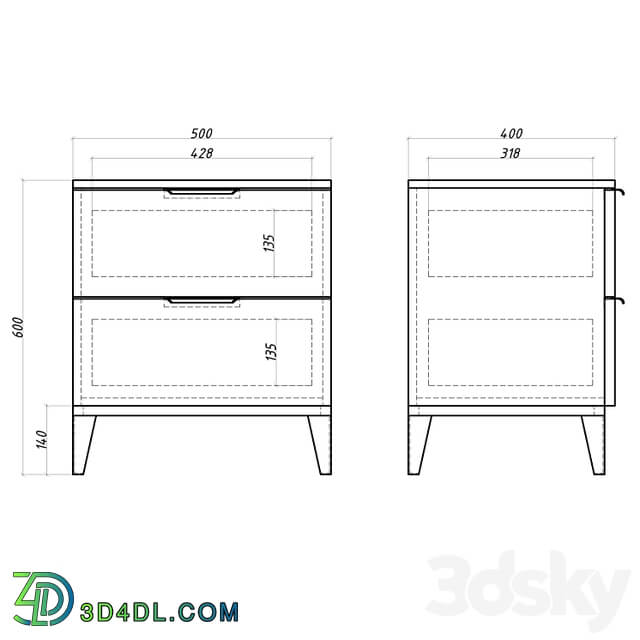 OM Mister Room Bedside table DIAMOND DM01