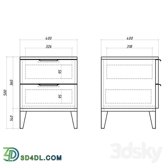 OM Mister Room Bedside table DIAMOND DM17