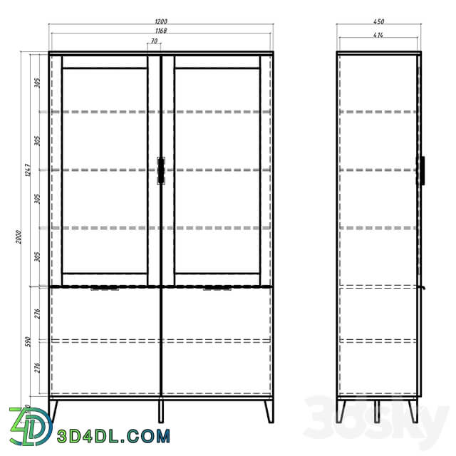 OM Mister Room Wardrobe DIAMOND WOOD DM14