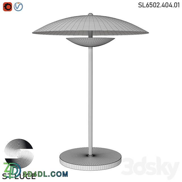 SL6502.404.01 Bedside lamp ST Luce Black/White LED OM