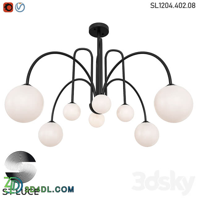 SL1204.402.08 Ceiling chandelier ST Luce Black/White OM