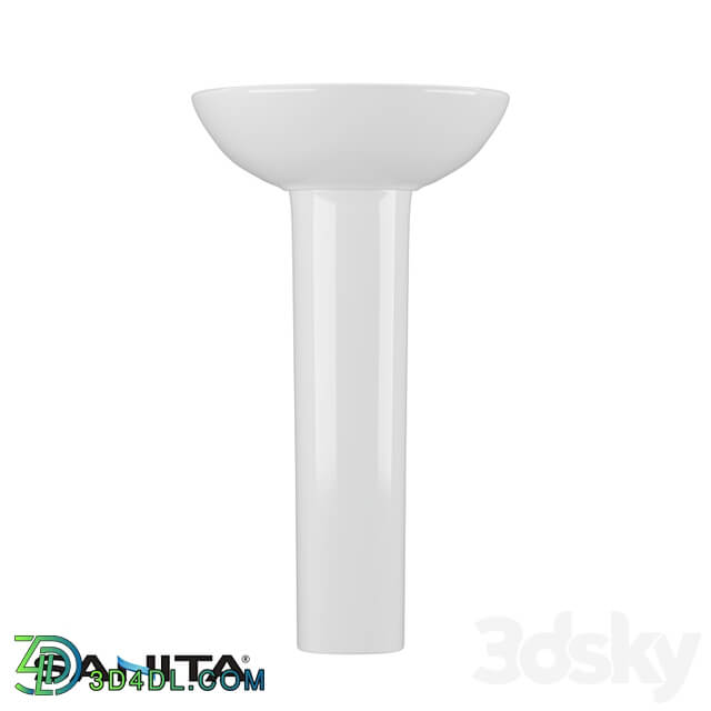 OM SANITA ATTICA 48 washbasin + pedestal ATTICA