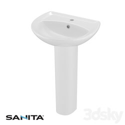 OM SANITA ATTICA 55 washbasin + pedestal ATTICA 