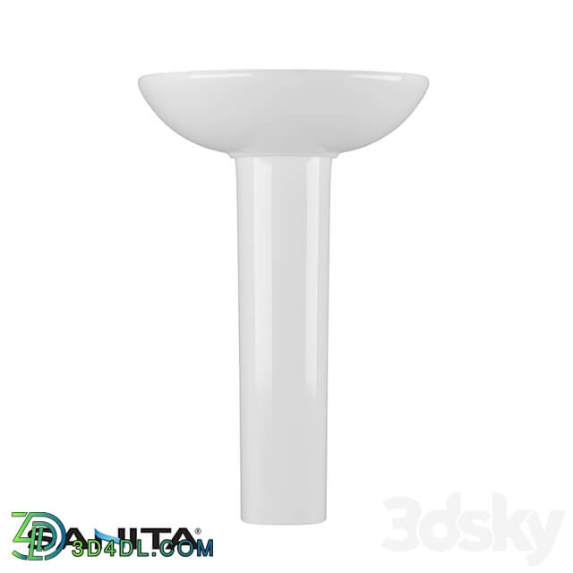 OM SANITA ATTICA 55 washbasin + pedestal ATTICA