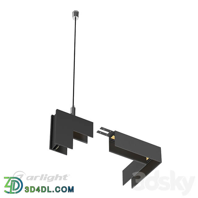 OM Set of elements of the magnetic track system MAG 2538. Accessories connectors and suspension