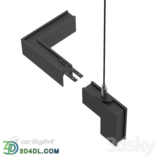 OM Set of elements of the magnetic track system MAG 2538. Accessories connectors and suspension