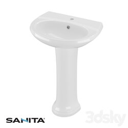 OM SANITA VICTORIA washbasin + pedestal SAMARA 