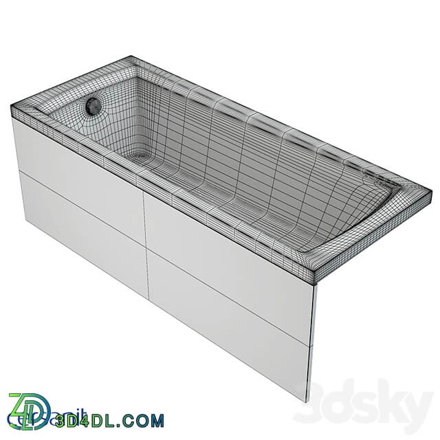 Rectangular bathtub Cersanit Nature 170X70 A64244