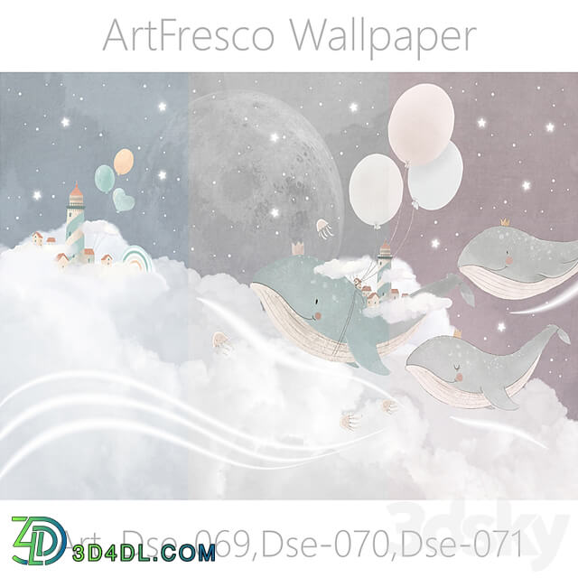 ArtFresco Wallpaper Designer seamless wallpaper Art. Dse 069, Dse 070, Dse 071 OM