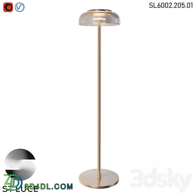 SL6002.205.01 Floor lamp ST Luce Gold/Amber LED OM