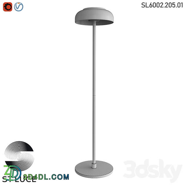 SL6002.205.01 Floor lamp ST Luce Gold/Amber LED OM