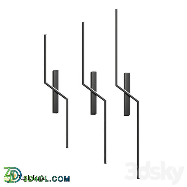 Sconce Twist black (left) 08411 80L,19 08411 100L,19 08411 120L,19 OM