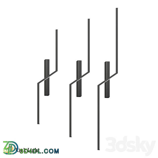 Sconce Twist black (right) 08411 80R,19 08411 100R,19 08411 120R,19 OM