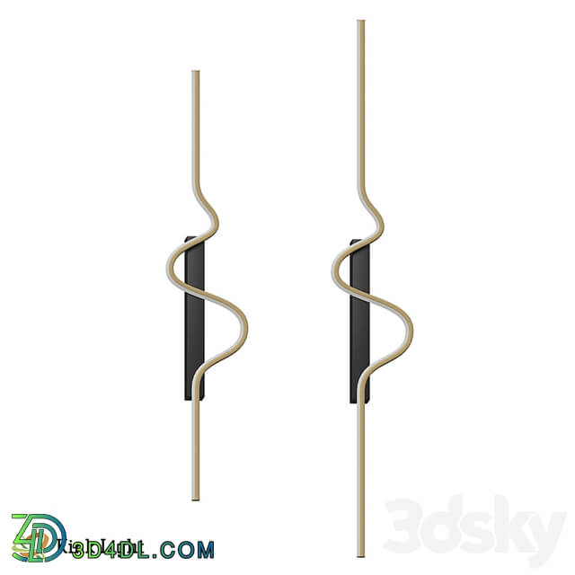 Sconce Skadi black/gold (right) 08418A 100R,19 33; 08418A 80R,19 33OM