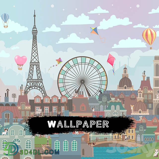Wallpaper kids | Cat Paris