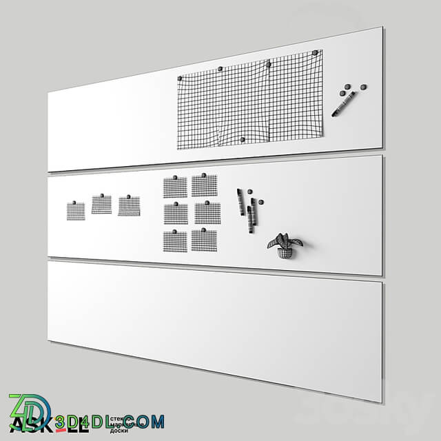 Magnetic whiteboard for office "Askell Long"