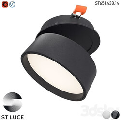 ST651.438.14 Recessed swivel luminaire Black/White LED OM 